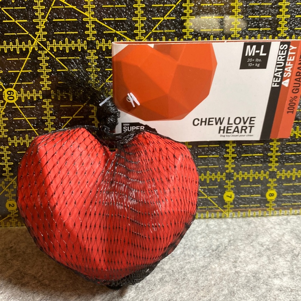 Bark Shop Super Chewer Dog Toy - Chew Love Heart - New